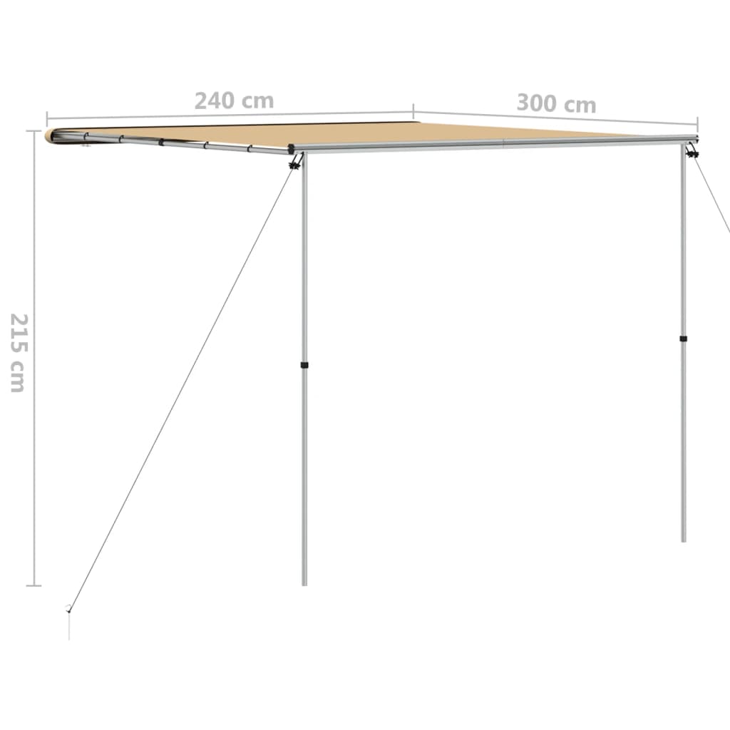 Asuntoauton ja -vaunun markiisi 2,4x3x2,15 m beige - Harrastajankoti.fi