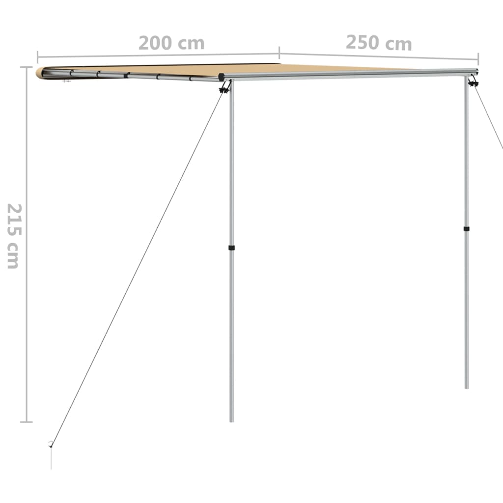Asuntoauton ja -vaunun markiisi 2x2,5x2,15 m beige - Harrastajankoti.fi