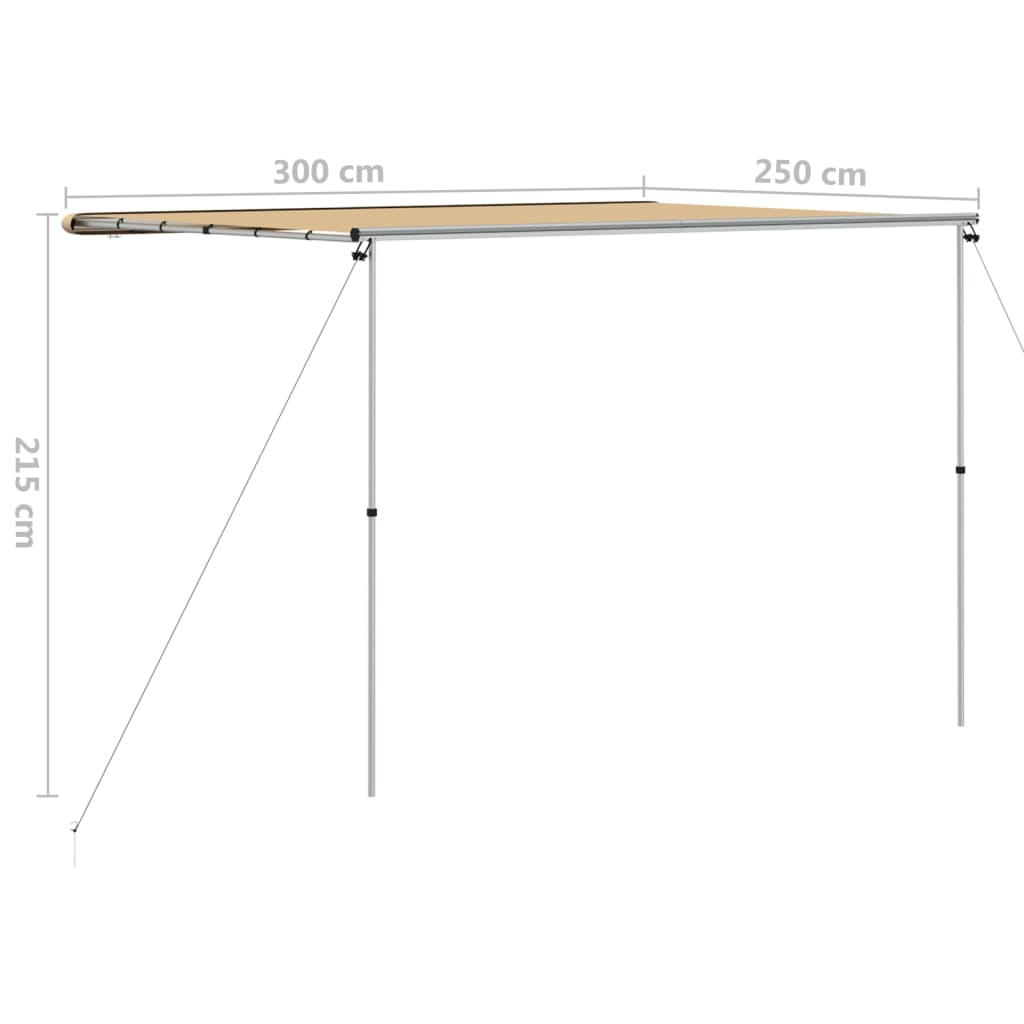 Asuntoauton ja -vaunun markiisi 3x2,5x2,15 m beige - Harrastajankoti.fi