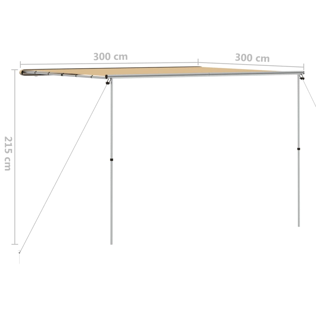 Asuntoauton ja -vaunun markiisi 3x3x2,15 m beige - Harrastajankoti.fi