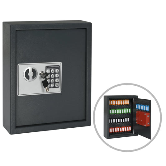 Avainkaappi tummanharmaa 30x10x36,5 cm - Harrastajankoti.fi