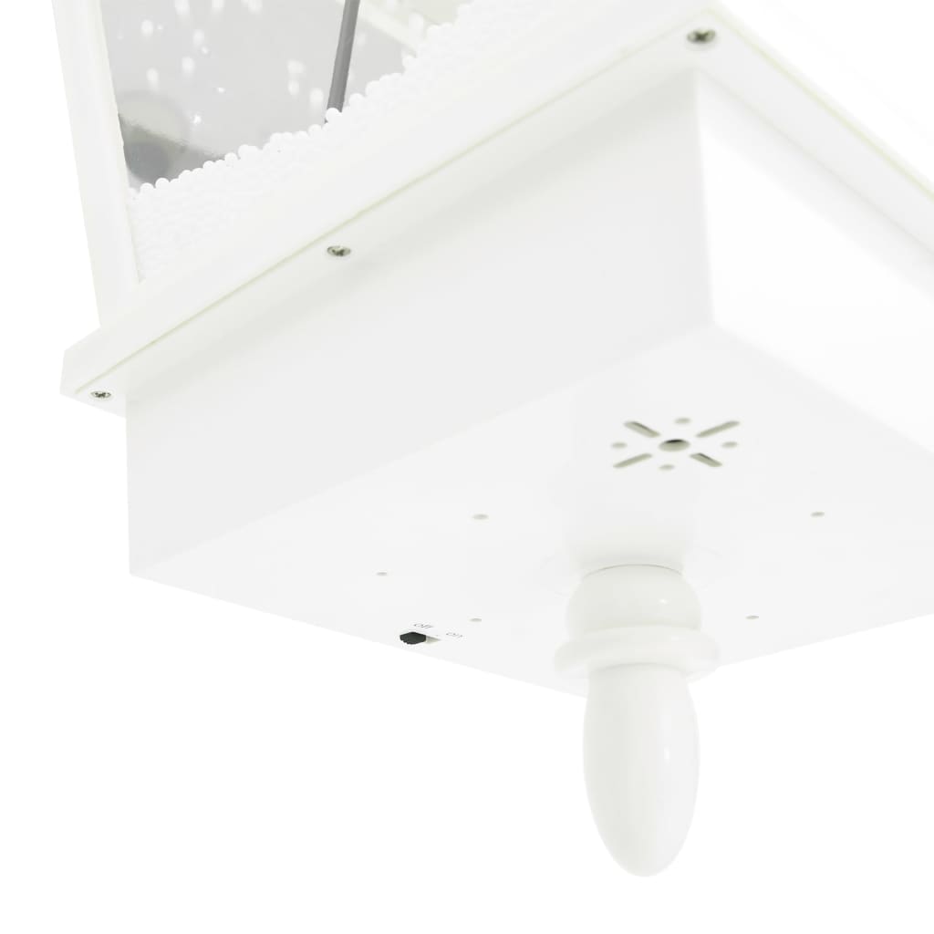 Jouluinen katuvalaisin joulupukilla valk./pun. 81x40x188 cm PVC - Harrastajankoti.fi