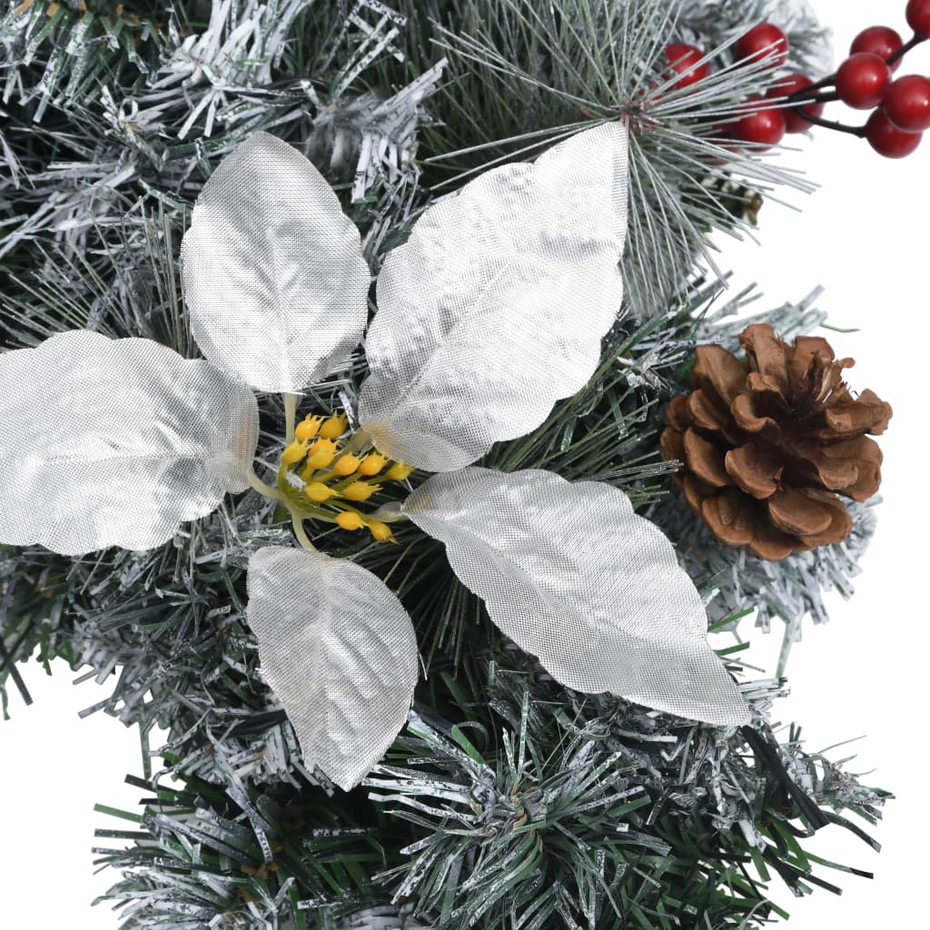 Joulukaari LED-valoilla vihreä 90 cm PVC - Harrastajankoti.fi