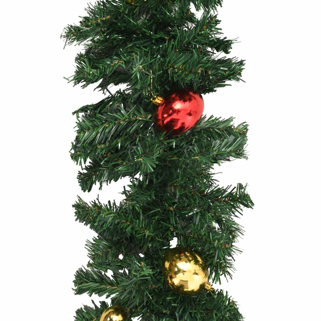 Jouluköynnökset palloilla 4 kpl vihreä 270 cm PVC - Harrastajankoti.fi