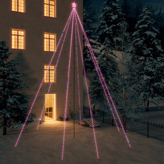 Joulukuusen valot sisä-/ulkokäyttöön 1300 x LED värikäs 8 m - Harrastajankoti.fi