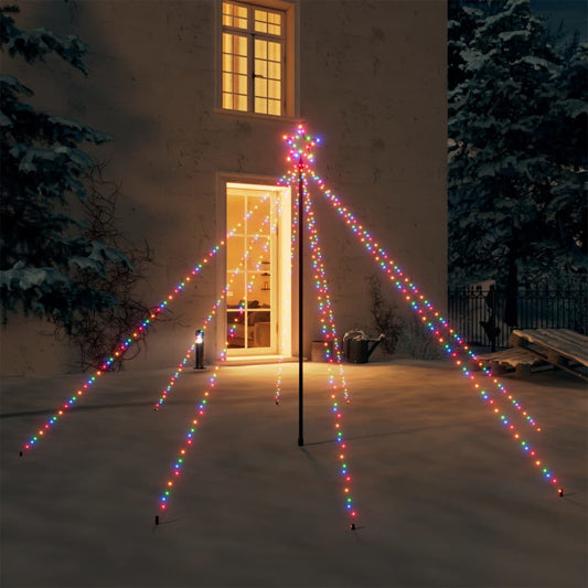 Joulukuusen valot sisä-/ulkokäyttöön 400 LED-valoa värikäs 2,5m - Harrastajankoti.fi