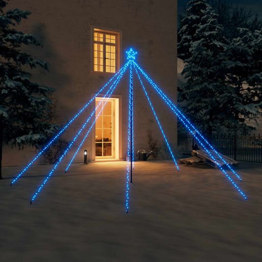 Joulukuusen valot sisä-/ulkokäyttöön 576 x LED sininen 3,6m - Harrastajankoti.fi