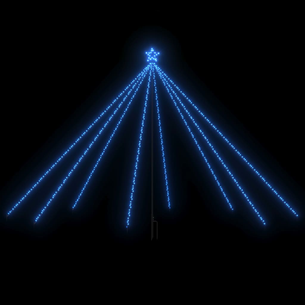 Joulukuusen valot sisä-/ulkokäyttöön 576 x LED sininen 3,6m - Harrastajankoti.fi