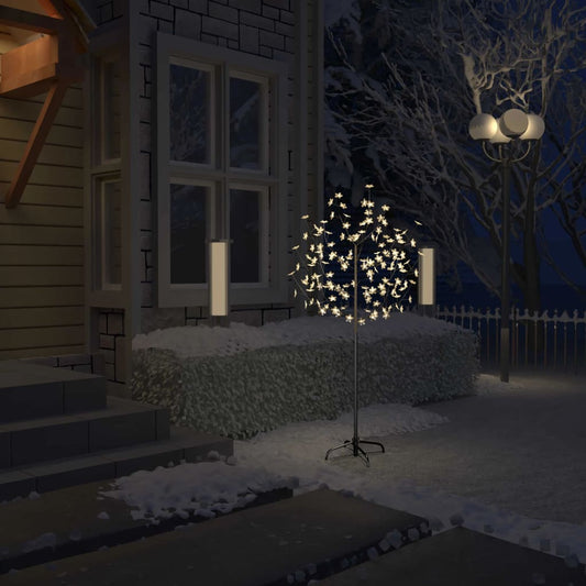 Joulukuusi 120 lämpimän valkoista LED-valoa kirsikankukka 150cm - Harrastajankoti.fi