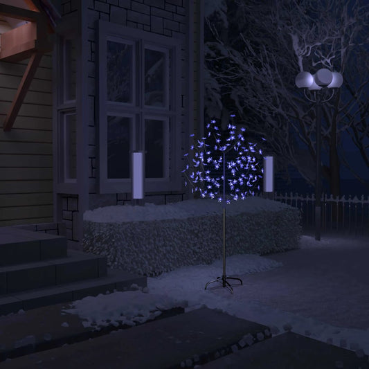 Joulukuusi 120 sinistä LED-valoa kirsikankukka 150 cm - Harrastajankoti.fi