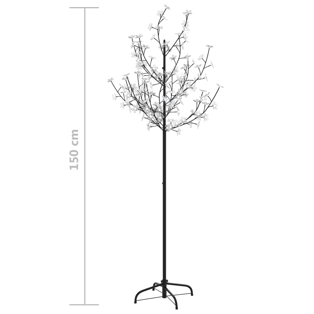 Joulukuusi 120 värikästä LED-valoa kirsikankukka 150 cm - Harrastajankoti.fi