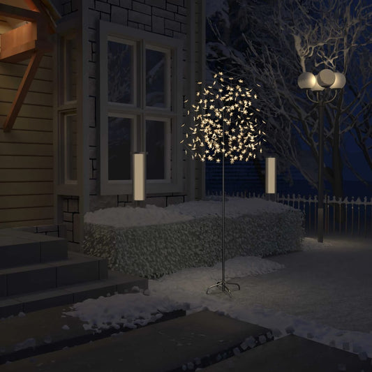 Joulukuusi 220 lämpimän valkoista LED-valoa kirsikankukka 220cm - Harrastajankoti.fi