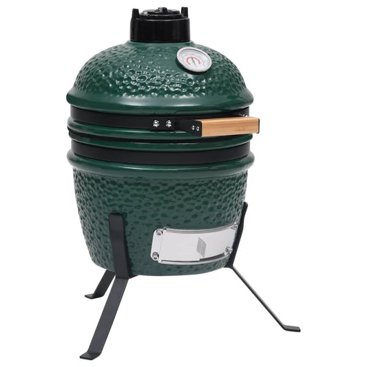 Kamado 2-in-1 grilli/savustin keramiikka 56 cm vihreä - Harrastajankoti.fi