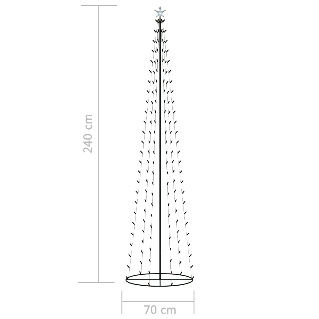 Kartio joulukuusi 136 lämpimän valkoista LEDiä 70x240 cm - Harrastajankoti.fi
