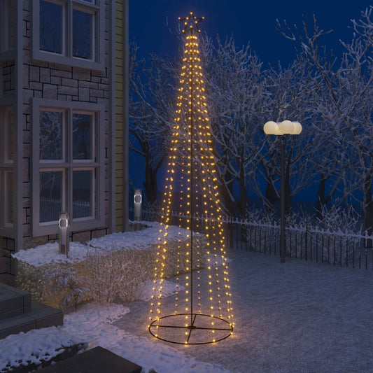 Kartio joulukuusi 400 lämpimän valkoista LEDiä 100x360 cm - Harrastajankoti.fi