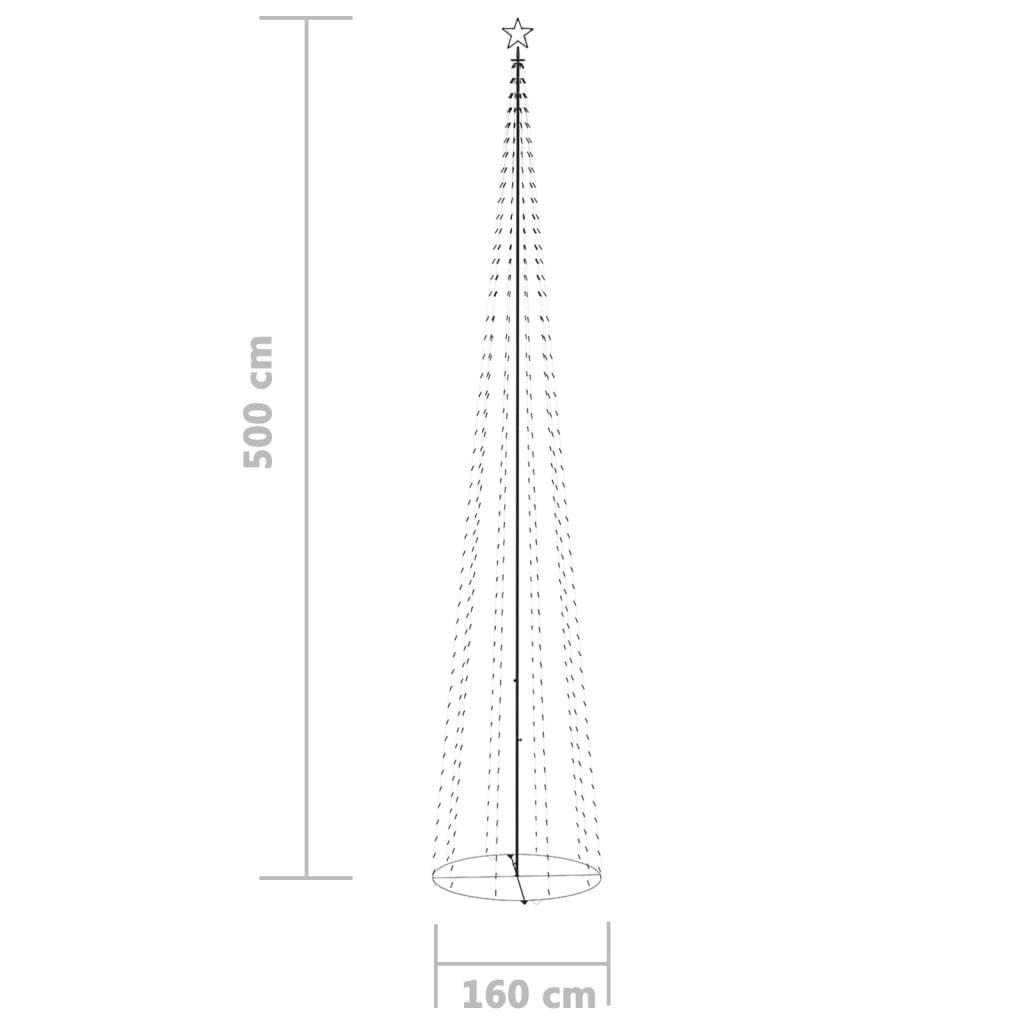 Kartio joulukuusi 752 sinistä LED-valoa 160x500 cm - Harrastajankoti.fi
