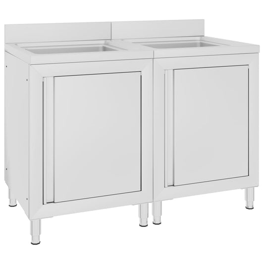 Kaupalliset tiskiallaskaapit 2 kpl ruostumaton teräs - Harrastajankoti.fi