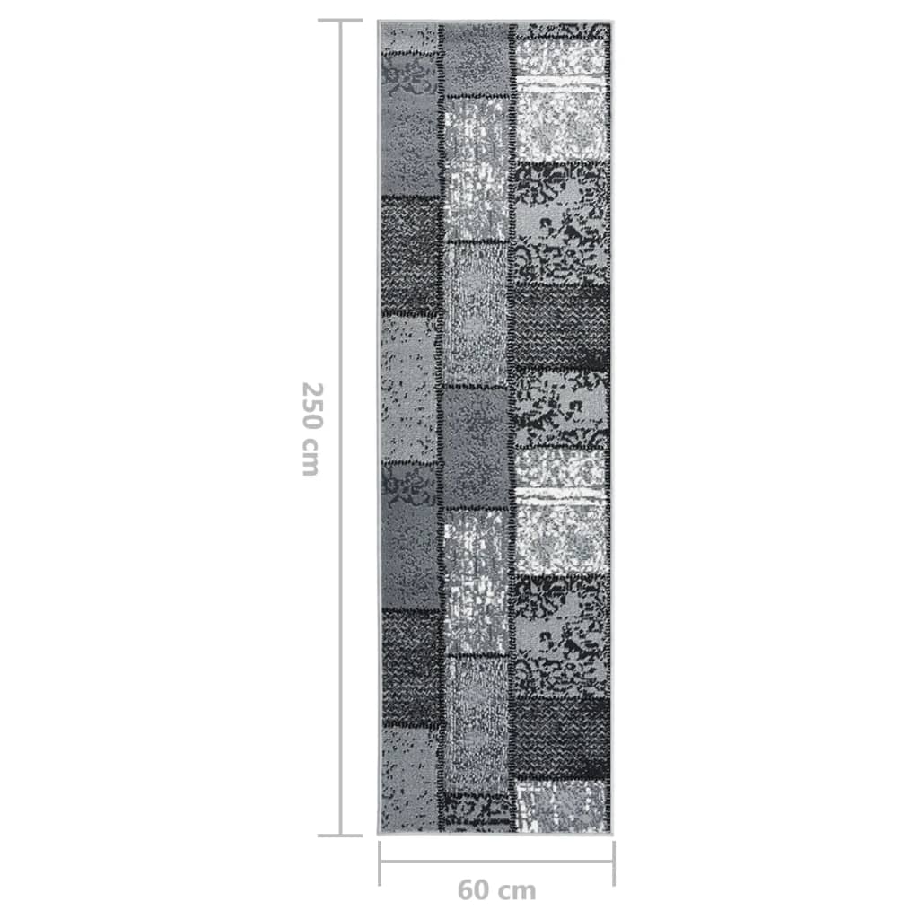 Käytävämatto BCF harmaa laatikkokuviolla 60x250 cm - Harrastajankoti.fi