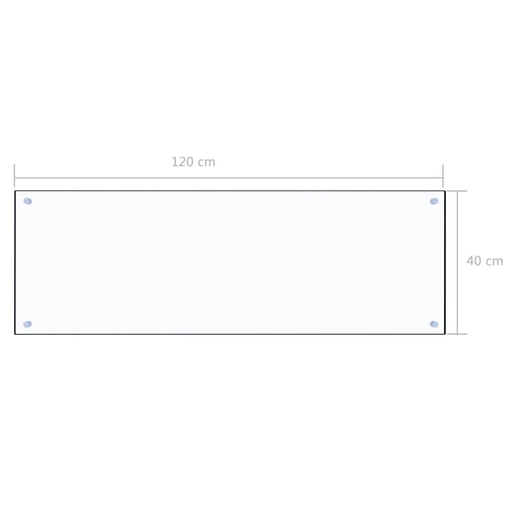 Keittiön roiskesuoja läpinäkyvä 120x40 cm karkaistu lasi - Harrastajankoti.fi