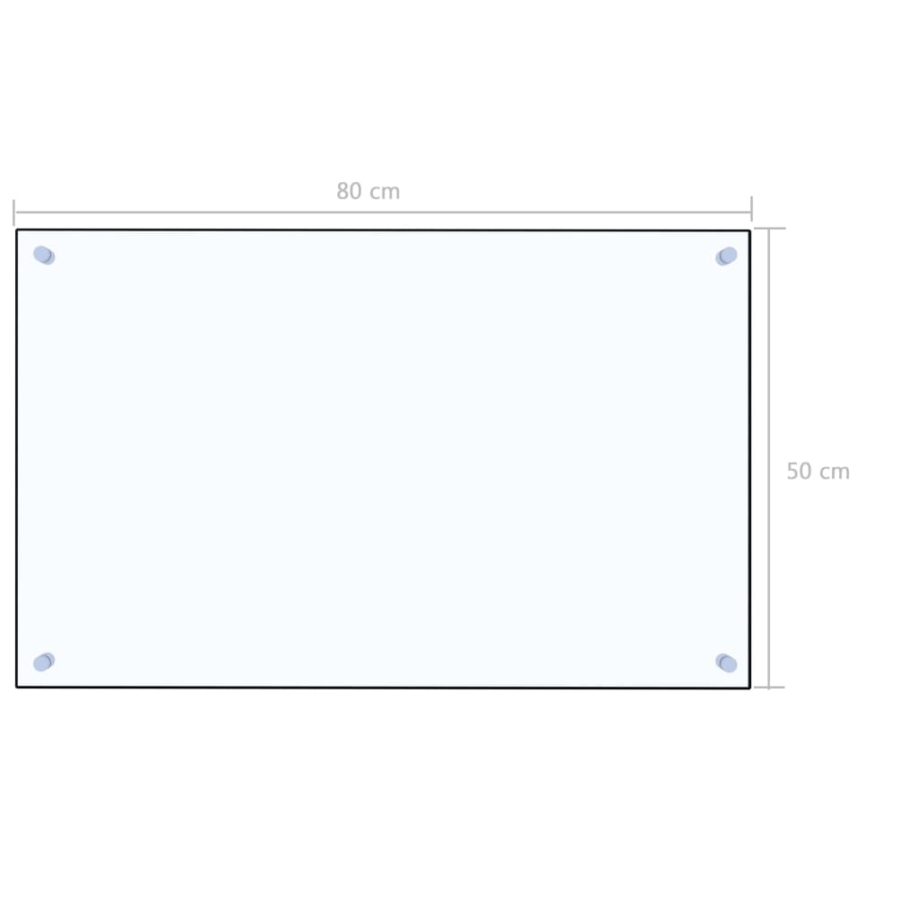 Keittiön roiskesuoja läpinäkyvä 80x50 cm karkaistu lasi - Harrastajankoti.fi