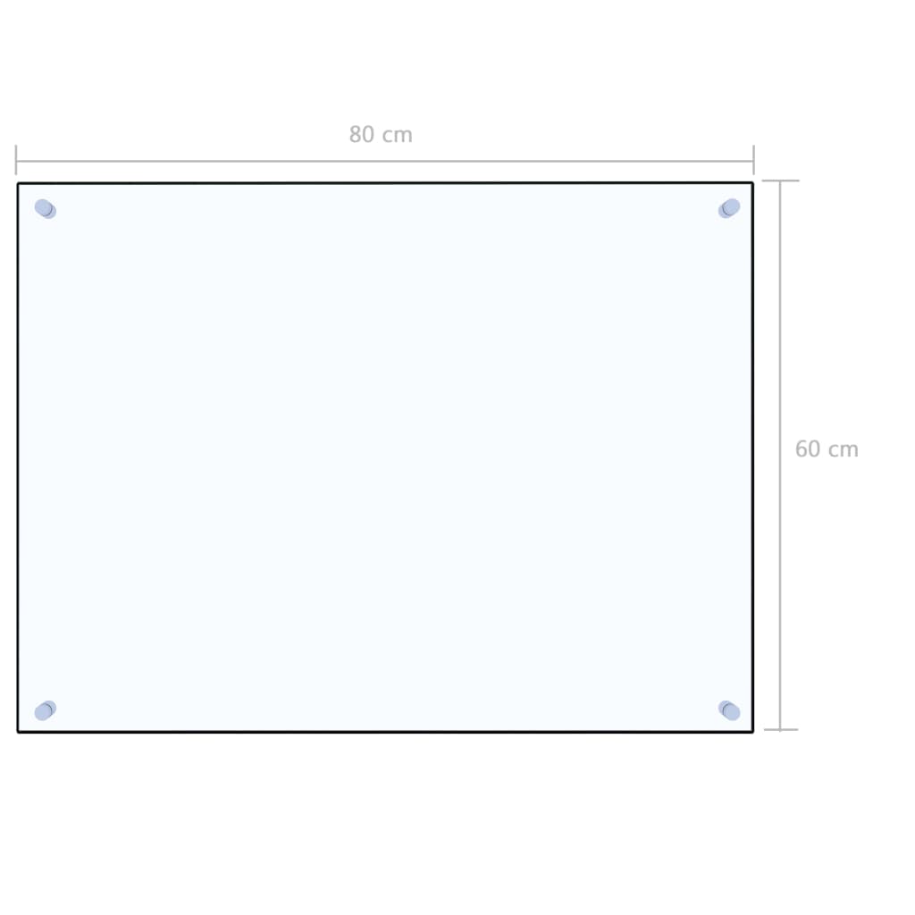 Keittiön roiskesuoja läpinäkyvä 80x60 cm karkaistu lasi - Harrastajankoti.fi