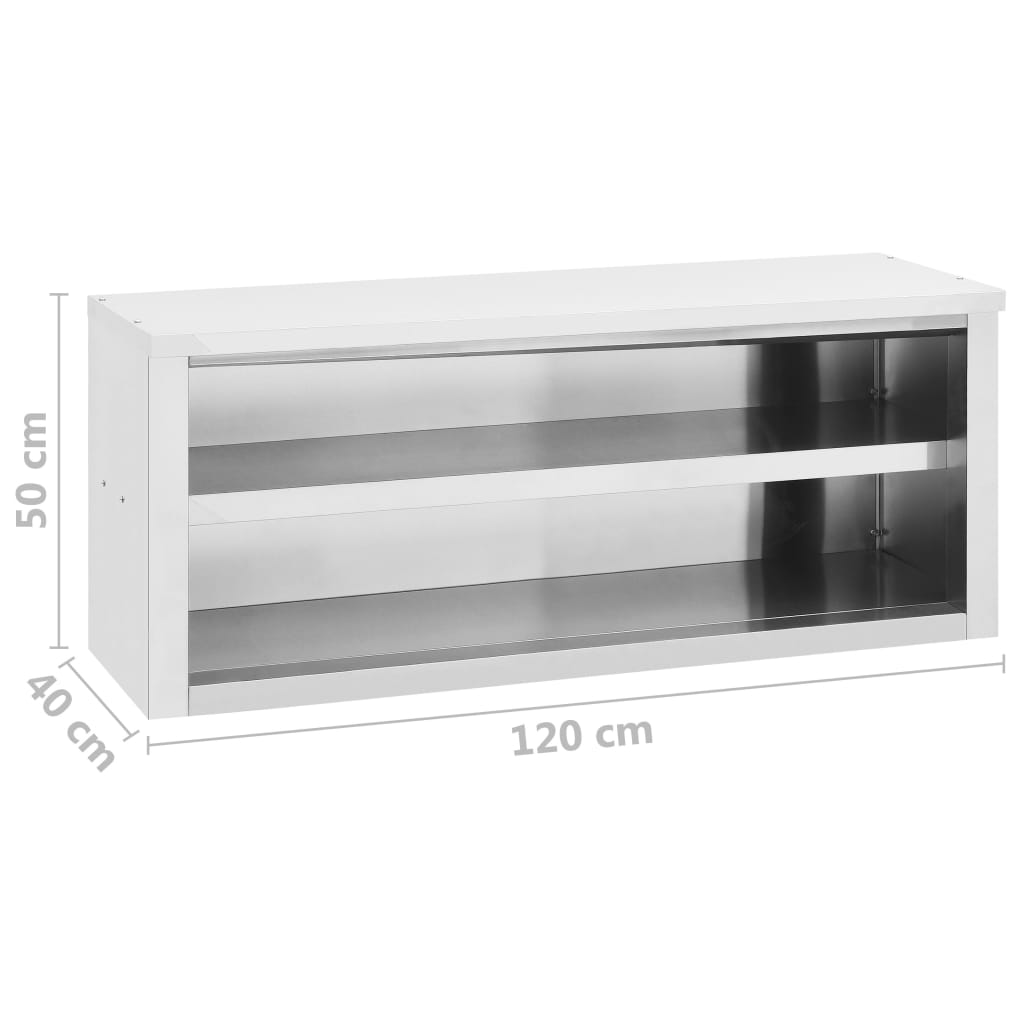 Keittiön seinäkaappi 120x40x50 cm ruostumaton teräs - Harrastajankoti.fi