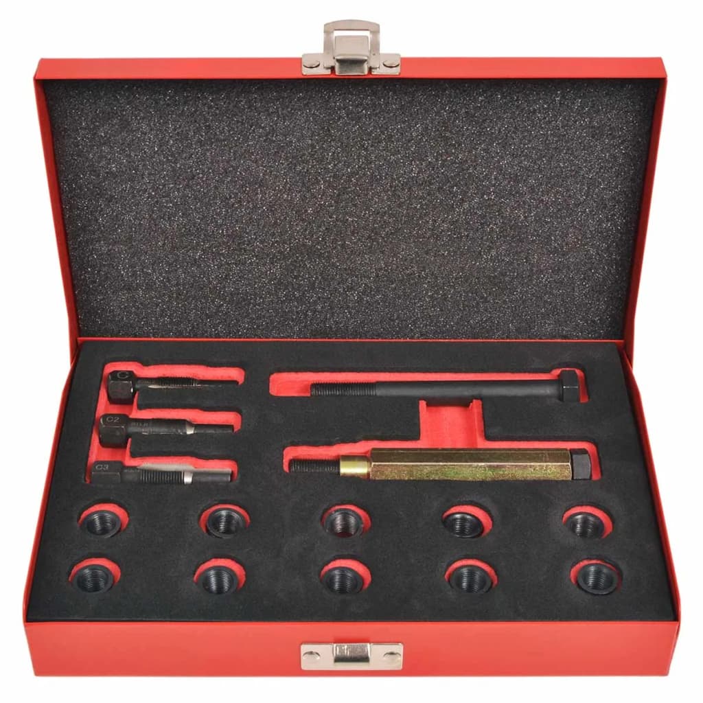 15-osainen hehkutulpan kierteen korjaussarja M10 x 1,0 mm - Harrastajankoti.fi