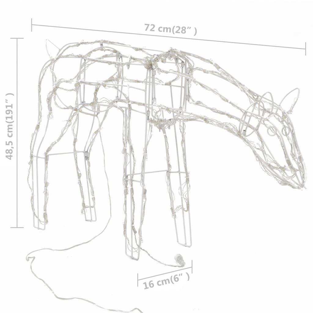 3-osainen Poro jouluvalokoriste 229 LEDiä - Harrastajankoti.fi