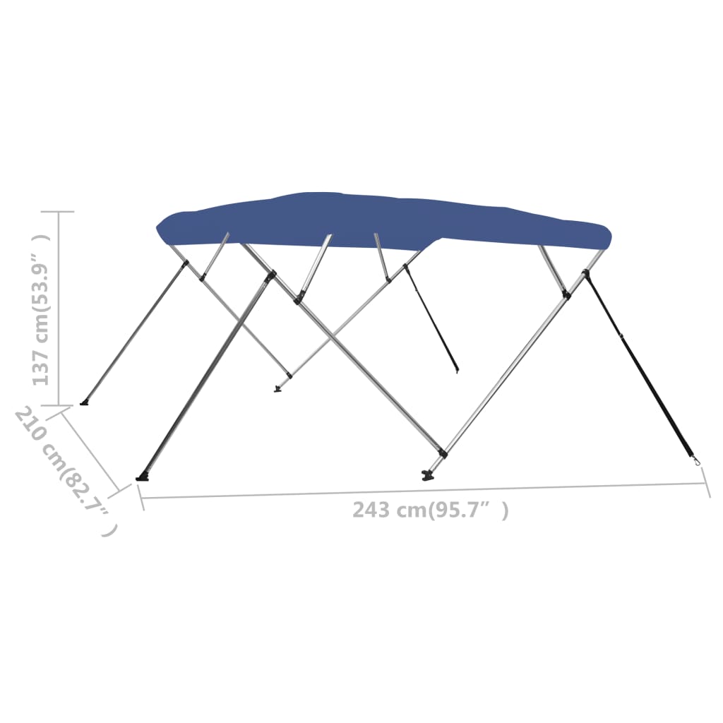 4-kaarinen bimini-kate sininen 243x210x137 cm - Harrastajankoti.fi