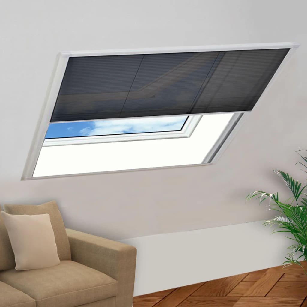 Laskostettu hyönteisverkko ikkunaan 120x120 cm Alumiini - Harrastajankoti.fi