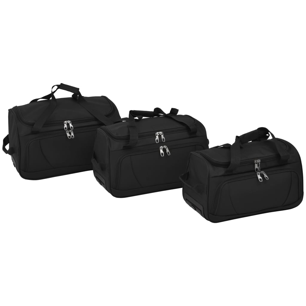 Matkalaukkusetti 3 kpl musta - Harrastajankoti.fi