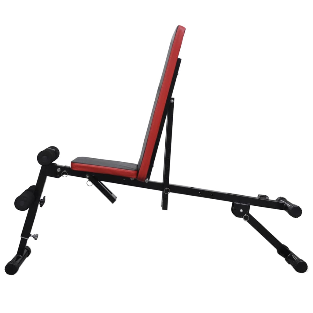 Säädettävä kuntopenkki tangolla, levy- ja käsipainoilla 60,5 kg - Harrastajankoti.fi