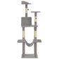 Kissan kiipeilypuu sisal-pylväillä 165 cm harmaa - Harrastajankoti.fi