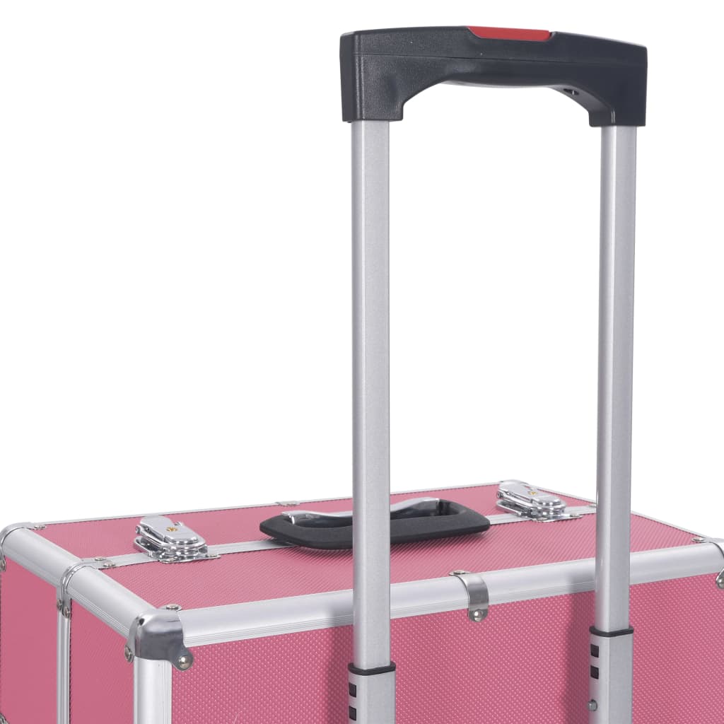 Meikkivaunu alumiini pinkki - Harrastajankoti.fi