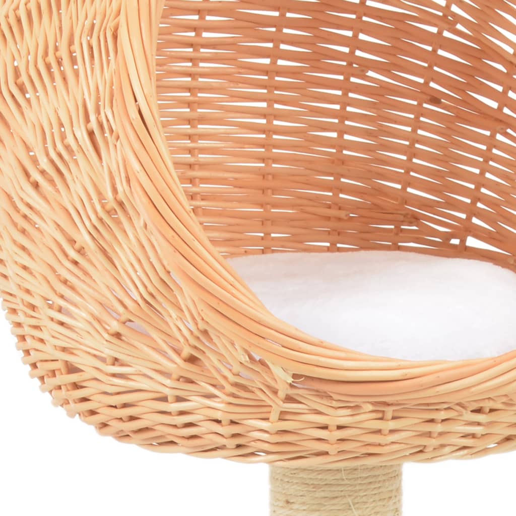Kissan kiipeilypuu sisal-pylväällä luonnollinen paju - Harrastajankoti.fi