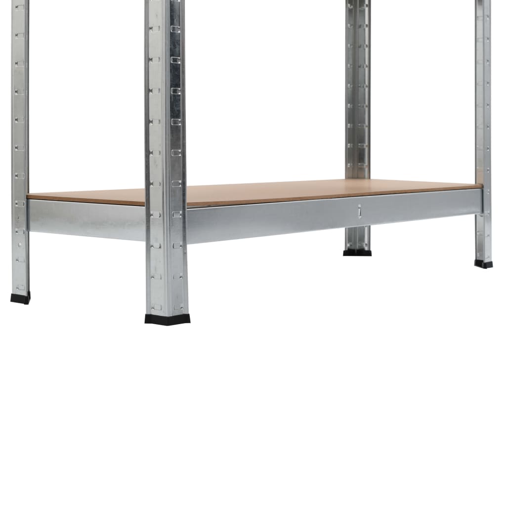 Varastohyllyt 2 kpl hopea 90x30x180 cm teräs - Harrastajankoti.fi