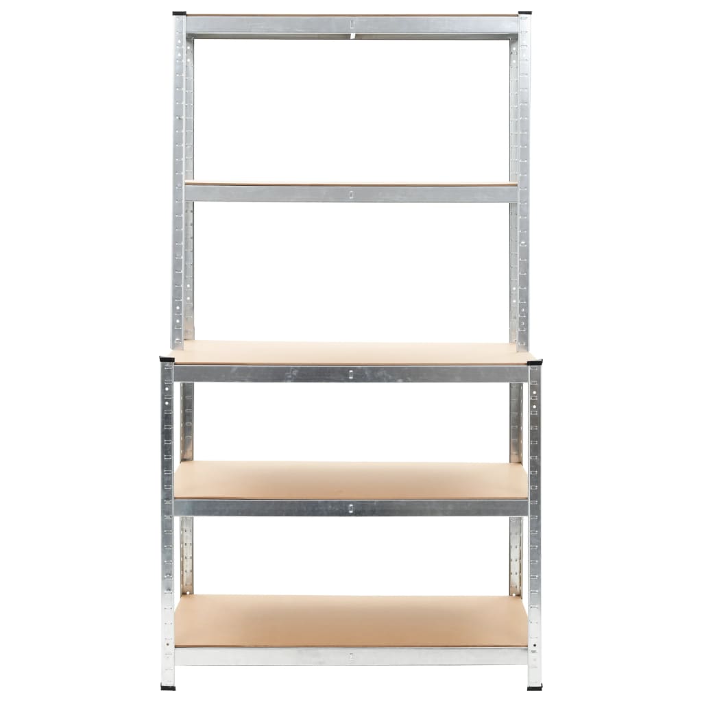 Varastohylly hopea 100x60x180 cm teräs - Harrastajankoti.fi
