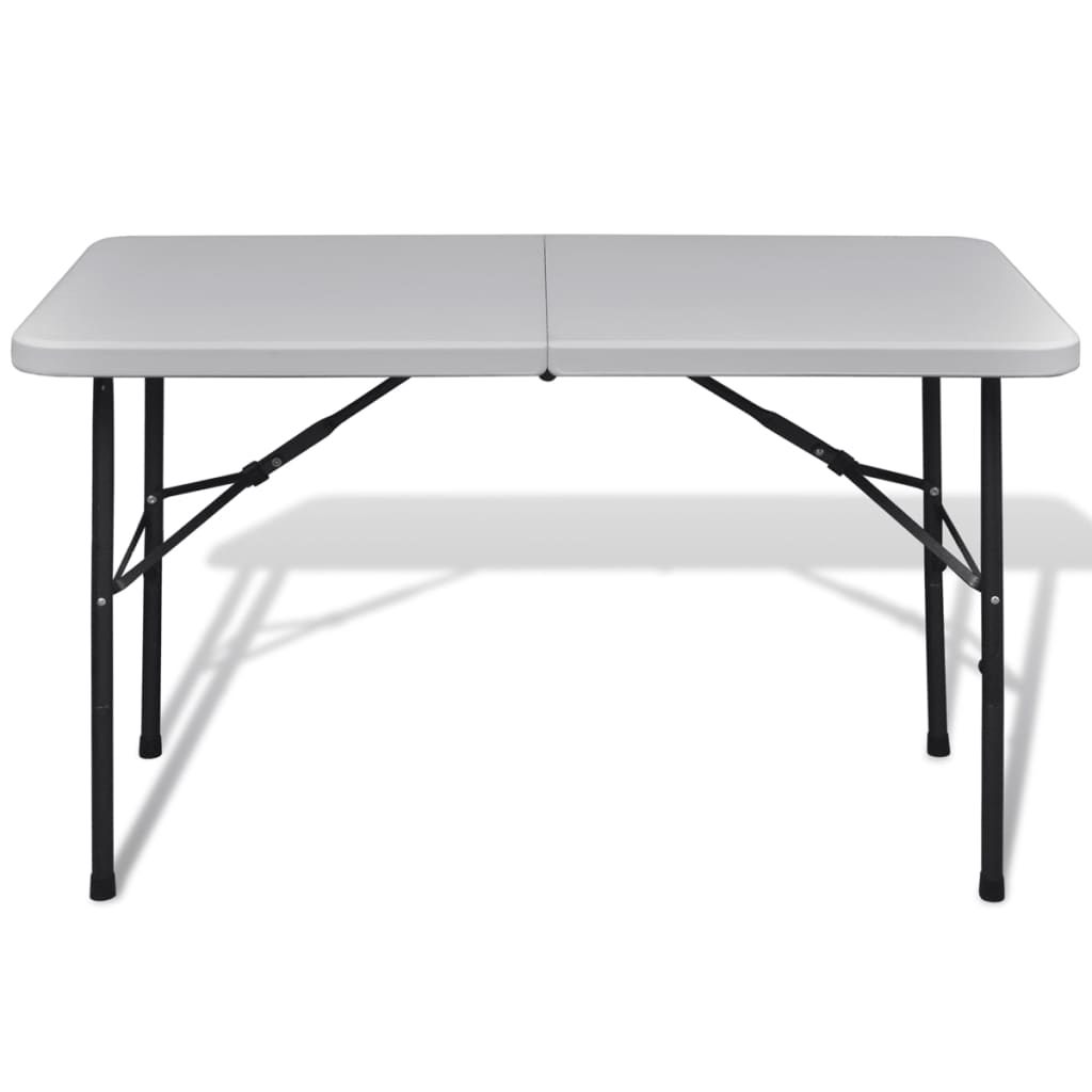 Kokoontaitettava Puutarhapöytä 122 cm HDPE Valkoinen - Harrastajankoti.fi