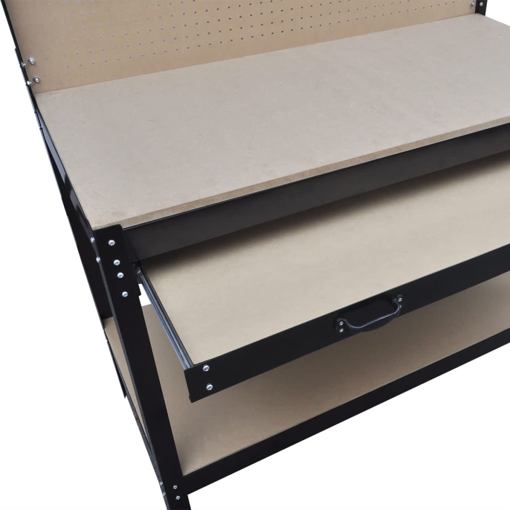 Työtaso reikälevyllä ja vetolaatikolla - Harrastajankoti.fi