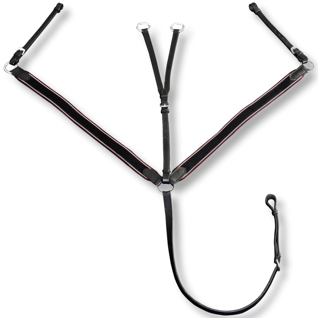 Leather Elastiset ponin rintaremmit martingaalilla säädettävä musta - Harrastajankoti.fi