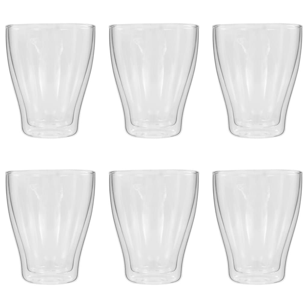 Tuplaseinäiset Latte macchiato lasit 6 kpl 370 ml - Harrastajankoti.fi