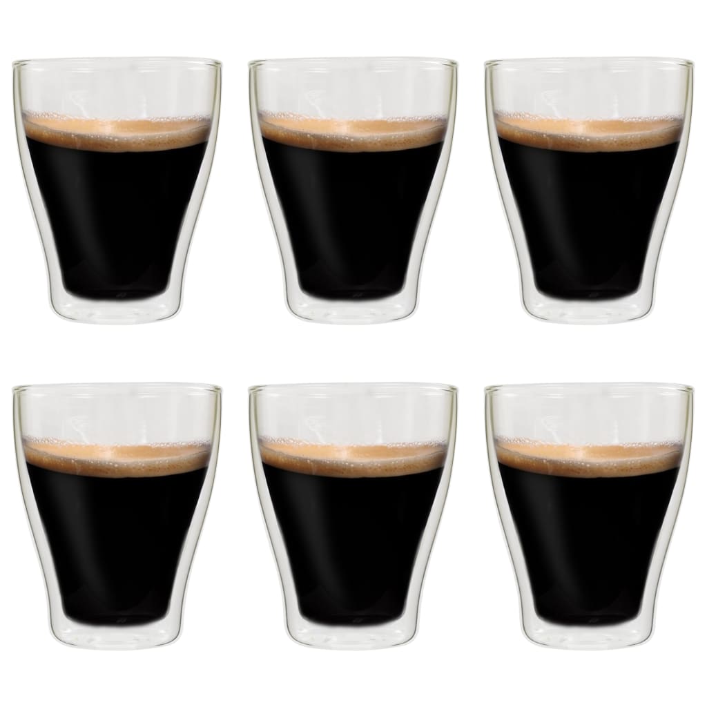 Tuplaseinäiset Latte macchiato lasit 6 kpl 370 ml - Harrastajankoti.fi