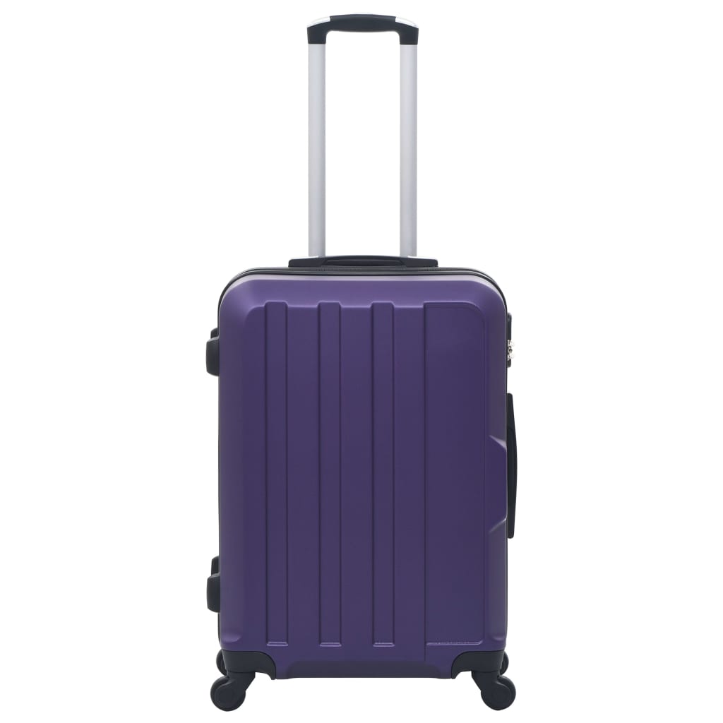 Kovapintainen matkalaukkusarja 3 kpl violetti ABS - Harrastajankoti.fi