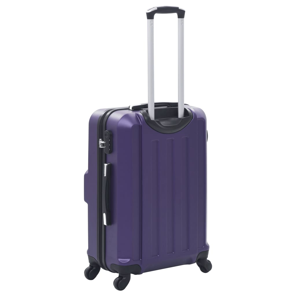 Kovapintainen matkalaukkusarja 3 kpl violetti ABS - Harrastajankoti.fi