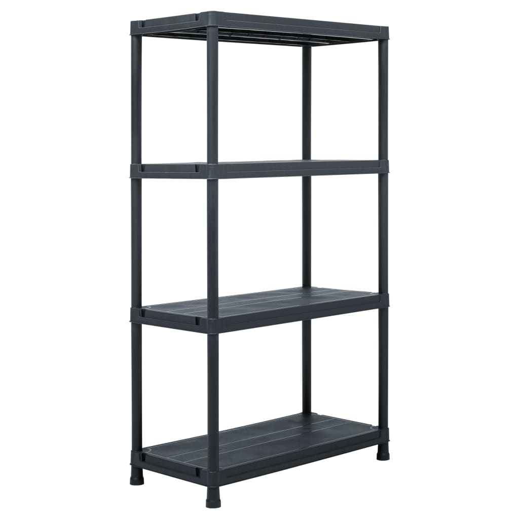 Varastohyllyt 5 kpl muovi 60x30x138 cm musta - Harrastajankoti.fi