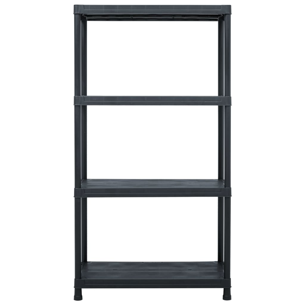 Varastohyllyt 5 kpl muovi 60x30x138 cm musta - Harrastajankoti.fi