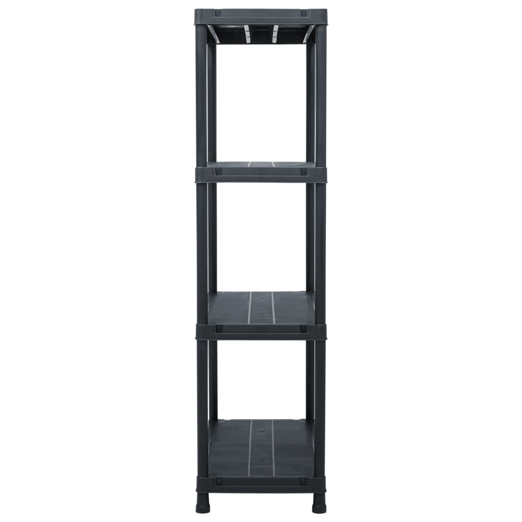 Varastohyllyt 5 kpl muovi 60x30x138 cm musta - Harrastajankoti.fi
