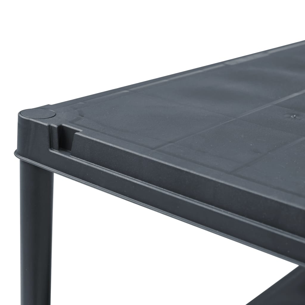 Varastohyllyt 5 kpl muovi 60x30x138 cm musta - Harrastajankoti.fi