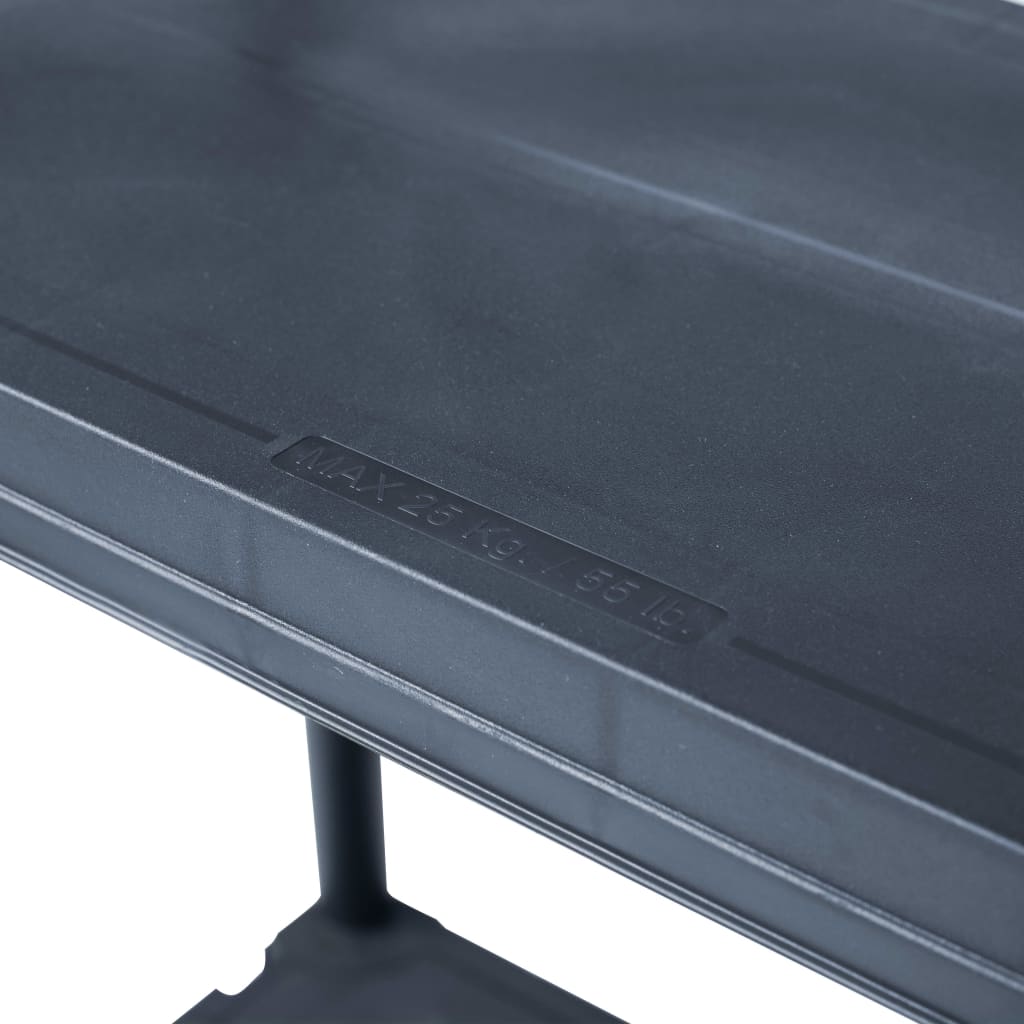 Varastohyllyt 5 kpl muovi 60x30x138 cm musta - Harrastajankoti.fi