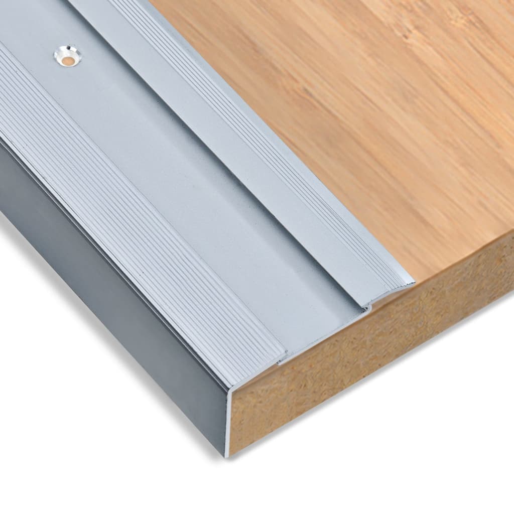 L-muotoiset portaikon suojukset 15 kpl alumiini 134 cm hopea - Harrastajankoti.fi